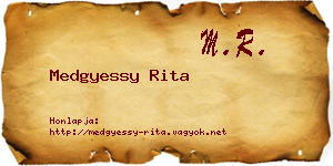 Medgyessy Rita névjegykártya
