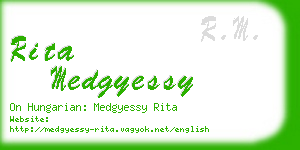 rita medgyessy business card